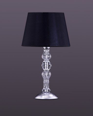 Table Lamps Dafne Dafne 109/LM silver leaf-crystal table lamp-pvc black chrome shade